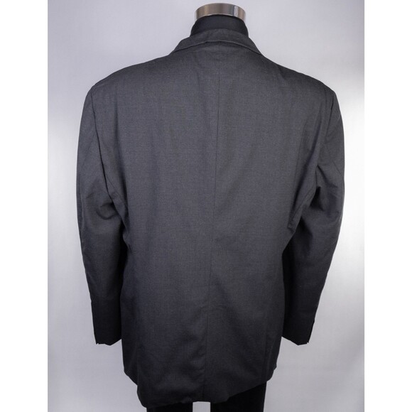 MANI Men's Sport Coat Suit Jacket 3-Button Wool Solid Gray Blazer Sz 48L - Picture 8 of 14